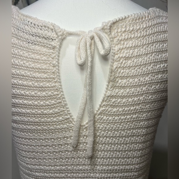 Lulu's Cream Ribbed Ruffled Crop Tank Top - Picture 10 of 11
